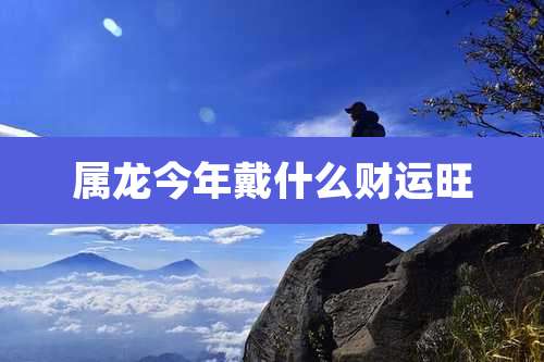 属龙今年戴什么财运旺