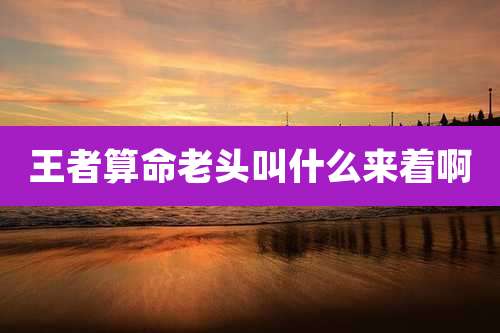 王者算命老头叫什么来着啊