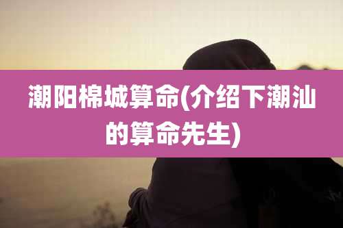 潮阳棉城算命(介绍下潮汕的算命先生)