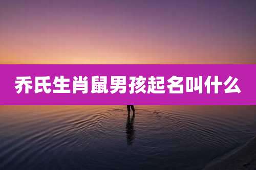 乔氏生肖鼠男孩起名叫什么