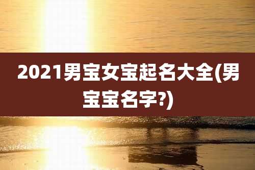 2021男宝女宝起名大全(男宝宝名字?)