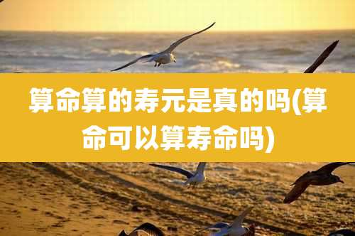 算命算的寿元是真的吗(算命可以算寿命吗)