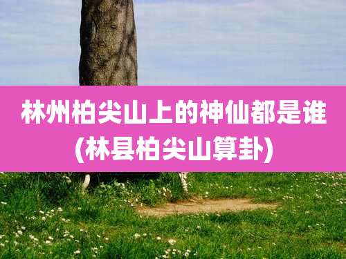 林州柏尖山上的神仙都是谁(林县柏尖山算卦)