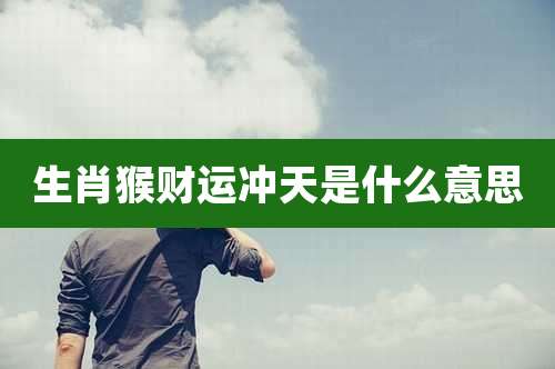 生肖猴财运冲天是什么意思