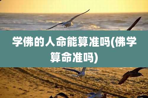学佛的人命能算准吗(佛学算命准吗)