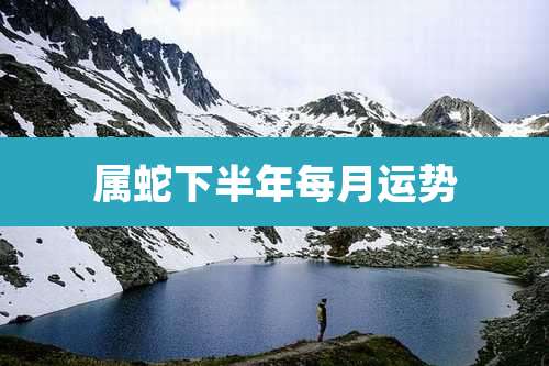 属蛇下半年每月运势