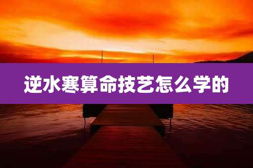 逆水寒算命技艺怎么学的