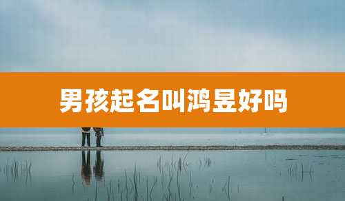 男孩起名叫鸿昱好吗