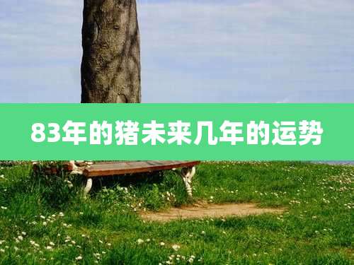 83年的猪未来几年的运势