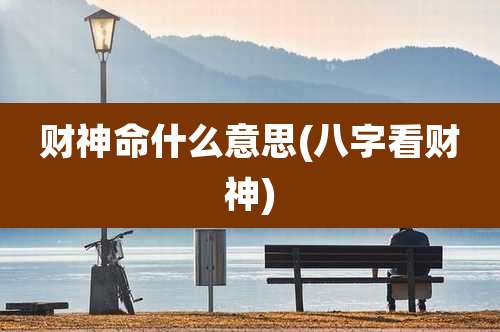 财神命什么意思(八字看财神)