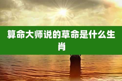 算命大师说的草命是什么生肖