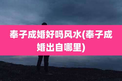 奉子成婚好吗风水(奉子成婚出自哪里)