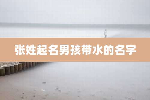 张姓起名男孩带水的名字