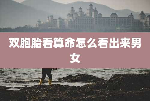 双胞胎看算命怎么看出来男女