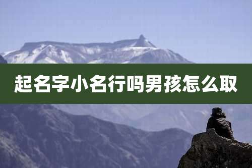 起名字小名行吗男孩怎么取
