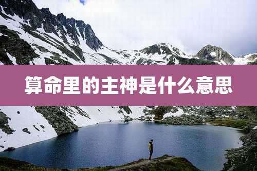 算命里的主神是什么意思