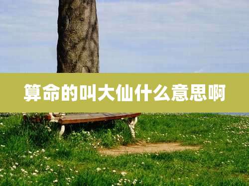 算命的叫大仙什么意思啊