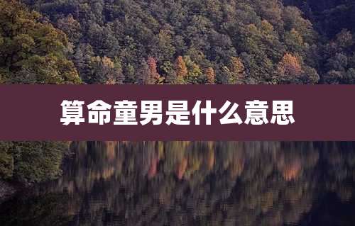 算命童男是什么意思