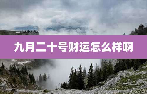 九月二十号财运怎么样啊