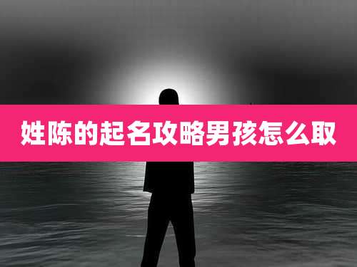 姓陈的起名攻略男孩怎么取