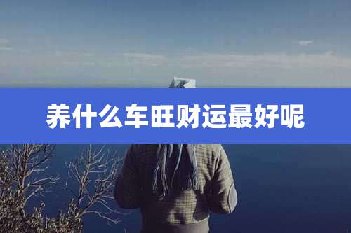 养什么车旺财运最好呢