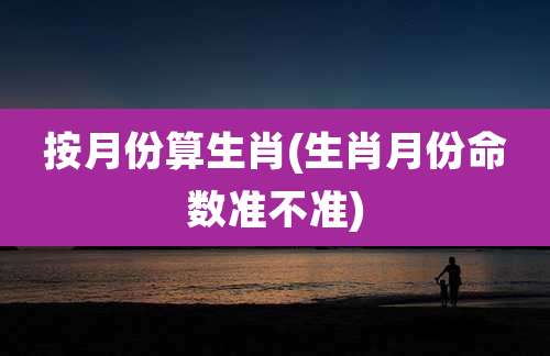 按月份算生肖(生肖月份命数准不准)