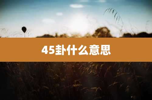 45卦什么意思