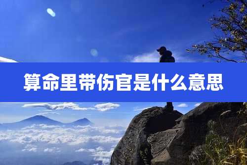算命里带伤官是什么意思