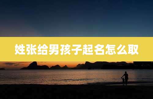 姓张给男孩子起名怎么取