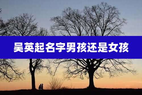吴英起名字男孩还是女孩