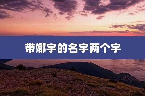 带娜字的名字两个字