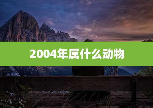 2004年属什么动物