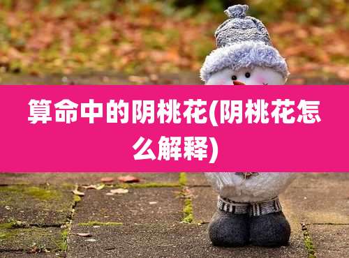 算命中的阴桃花(阴桃花怎么解释)