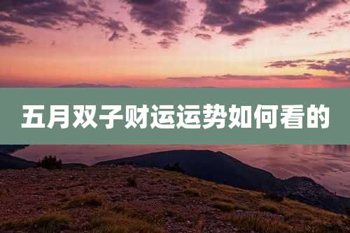五月双子财运运势如何看的