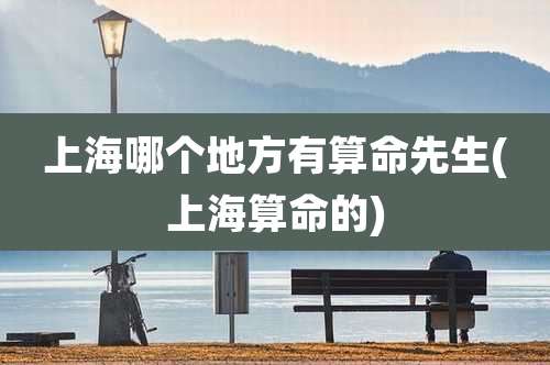 上海哪个地方有算命先生(上海算命的)