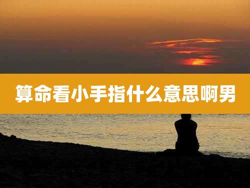 算命看小手指什么意思啊男