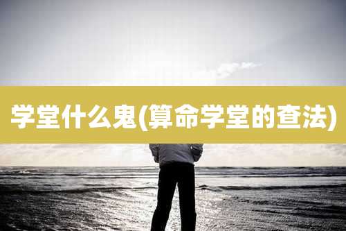 学堂什么鬼(算命学堂的查法)