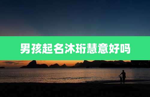 男孩起名沐珩慧意好吗