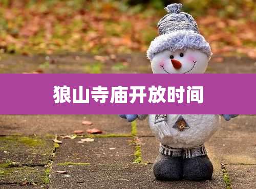 狼山寺庙开放时间