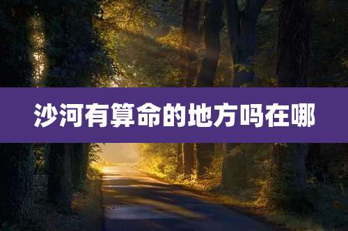 沙河有算命的地方吗在哪