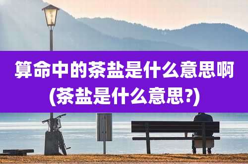 算命中的茶盐是什么意思啊(茶盐是什么意思?)
