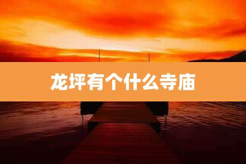 龙坪有个什么寺庙