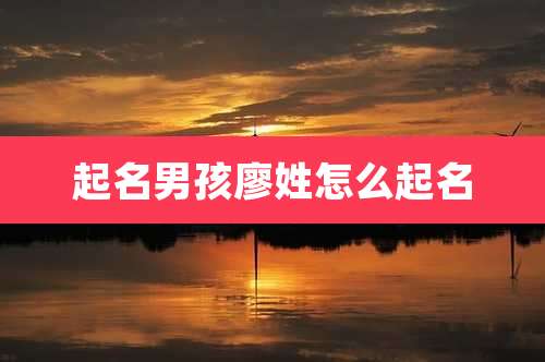 起名男孩廖姓怎么起名