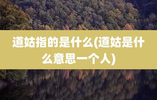 道姑指的是什么(道姑是什么意思一个人)