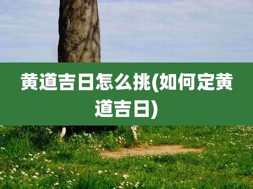 黄道吉日怎么挑(如何定黄道吉日)
