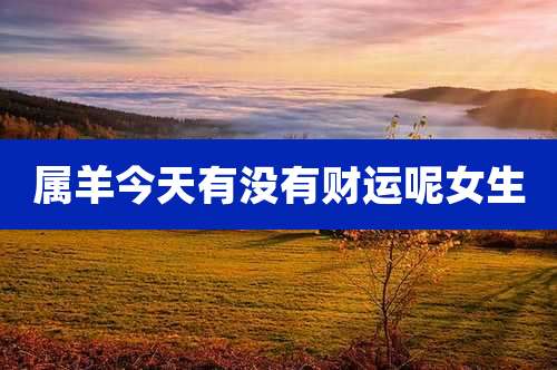 属羊今天有没有财运呢女生