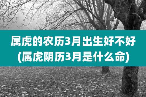 属虎的农历3月出生好不好(属虎阴历3月是什么命)