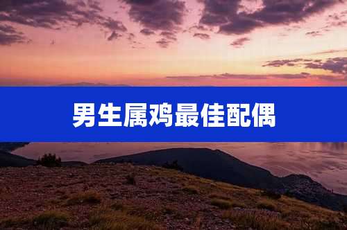 男生属鸡最佳配偶