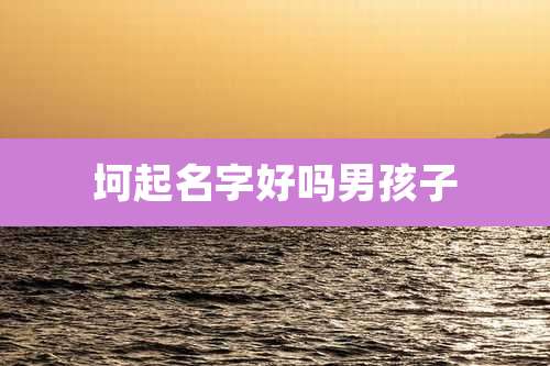 坷起名字好吗男孩子