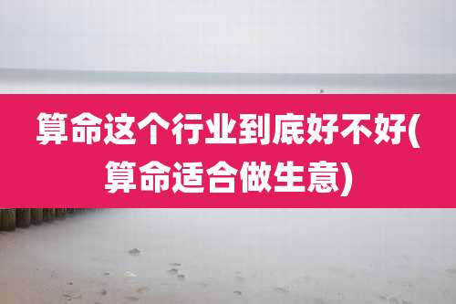 算命这个行业到底好不好(算命适合做生意)